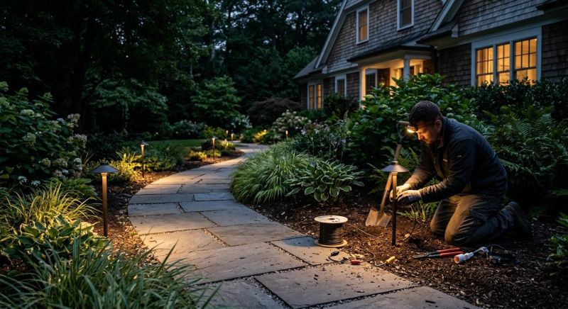 Pond Lighting Installation in Pasadena, CA