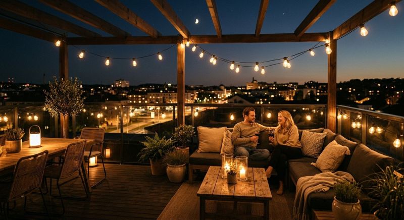 Terrace Lighting Installation in Kansas City, MO
